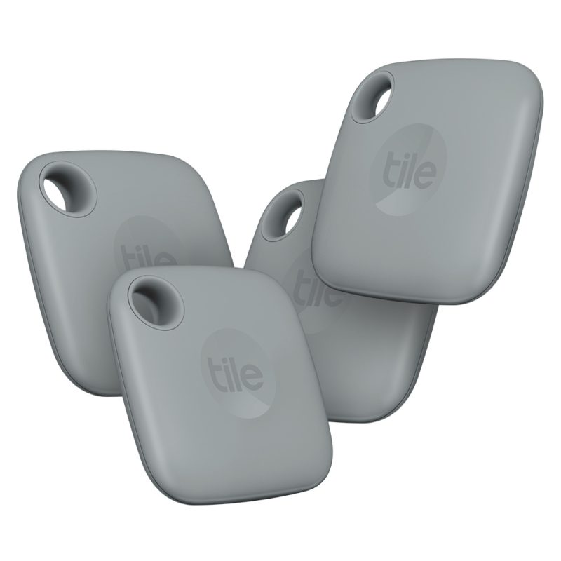 Tile Mate (2022) - 4 Pack - Grey - Bluetooth Tracker, Keys Finder and Item Locator - Image 3